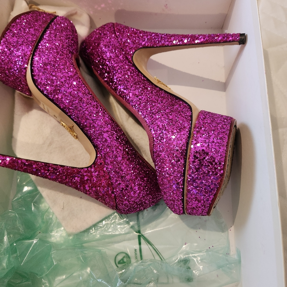 Charlotte Olypia Glitter Pump